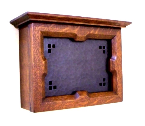 hand crafted arts and crafts style quarter sawn white oak & copper door chime