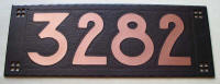 Arts and Crafts House Number Plaque | Craftsman House Numbers | Mission Style House Number Sign