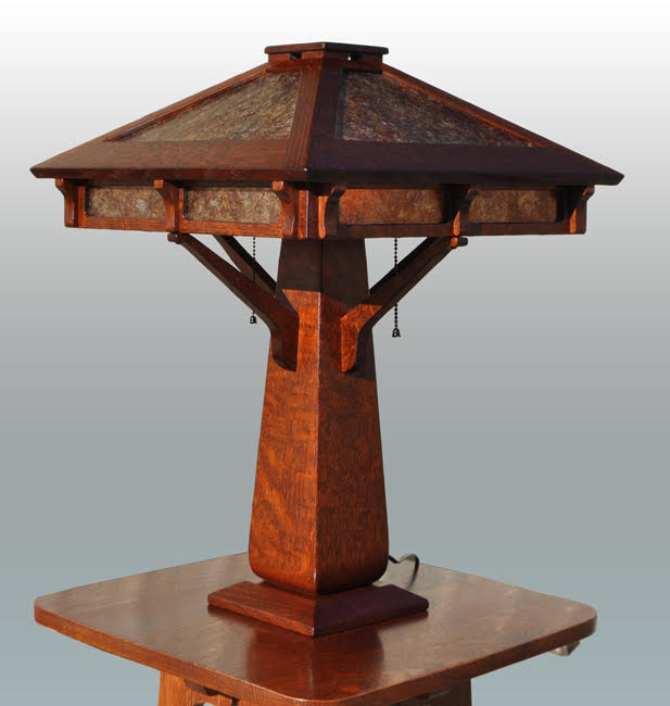 Crafts Style Hand Crafted Table Lamps, Mission Style Table Lamps Wood