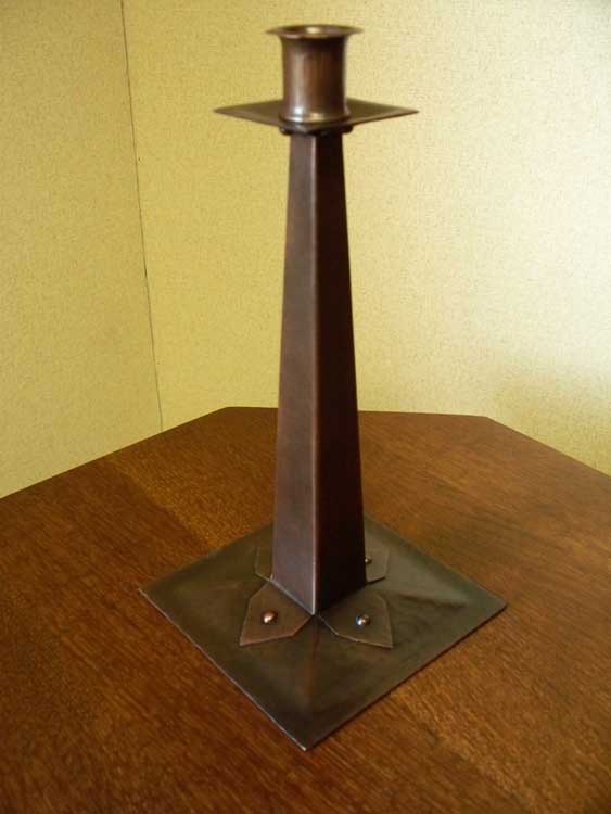 copper candlestick hand crafted by craftsmen hardware company, ltd